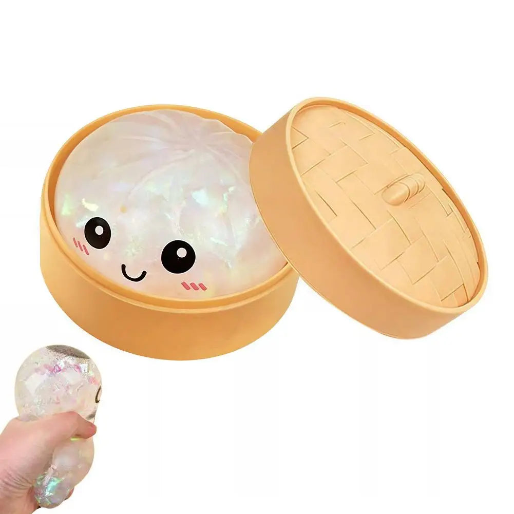 Vita Colorful Dumpling Squishy Fidget Toy with Steamer Box