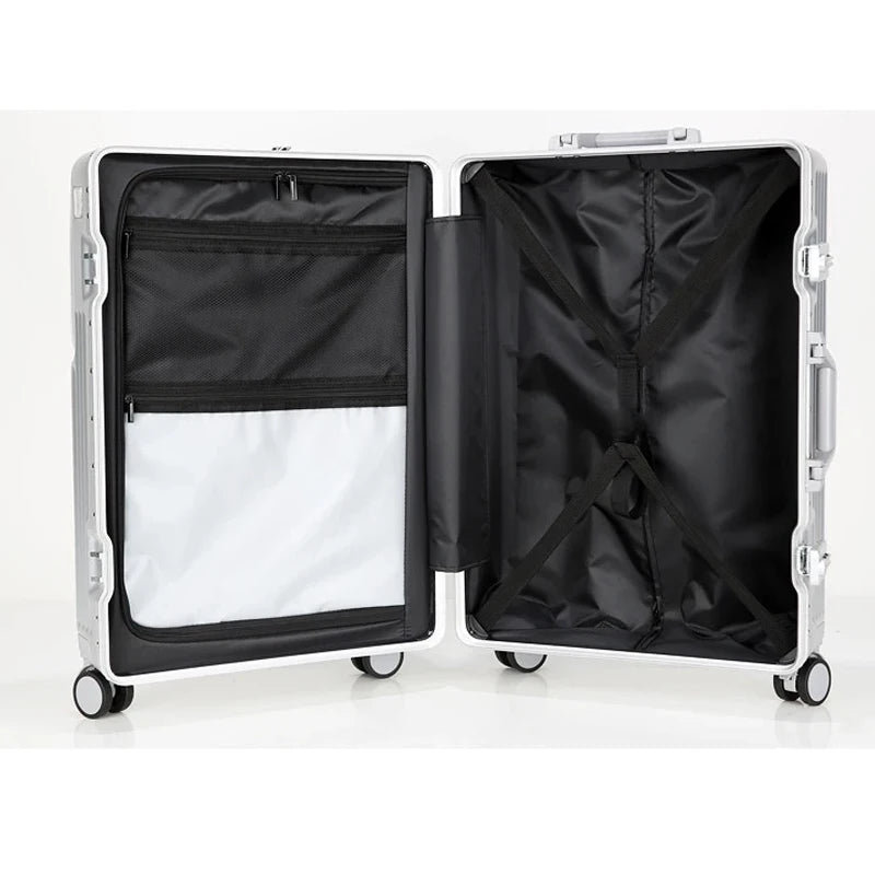 Vital™ AeroShield Aluminum Frame Cabin Trolley with USB & Cup Holder