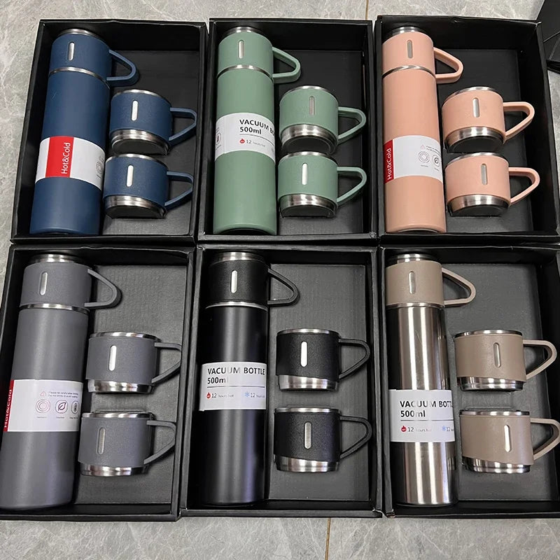 Thermoskanne aus Edelstahl im Geschenkset 500 ml