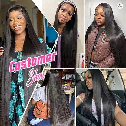 Vital™ 38-Inch Bone Straight 13x6 HD Lace Front Human Hair Wig | Pre-Plucked Glueless