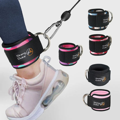 Adjustable D-Ring Ankle Straps for Cable Machines & Glute Training