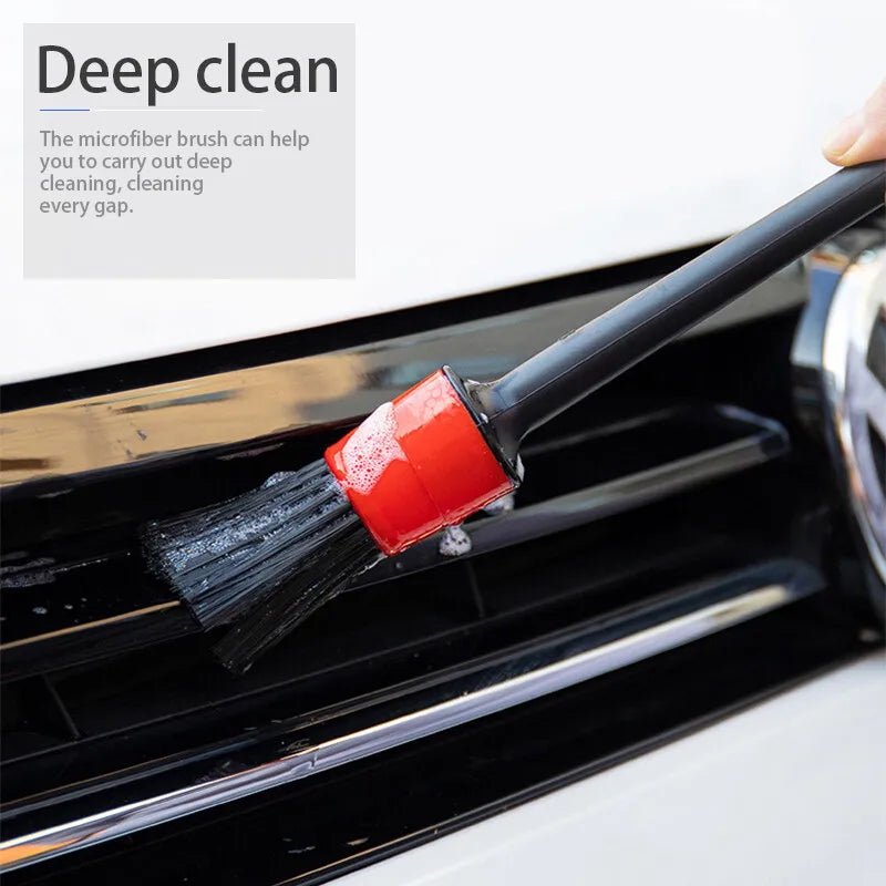 SEAMETAL 5pcs Car Detailing Brush Set Car Dashboard Air Conditioner Air Outlet Wheel Brushes for Car Interior Cleaning Tools – Ansicht 4