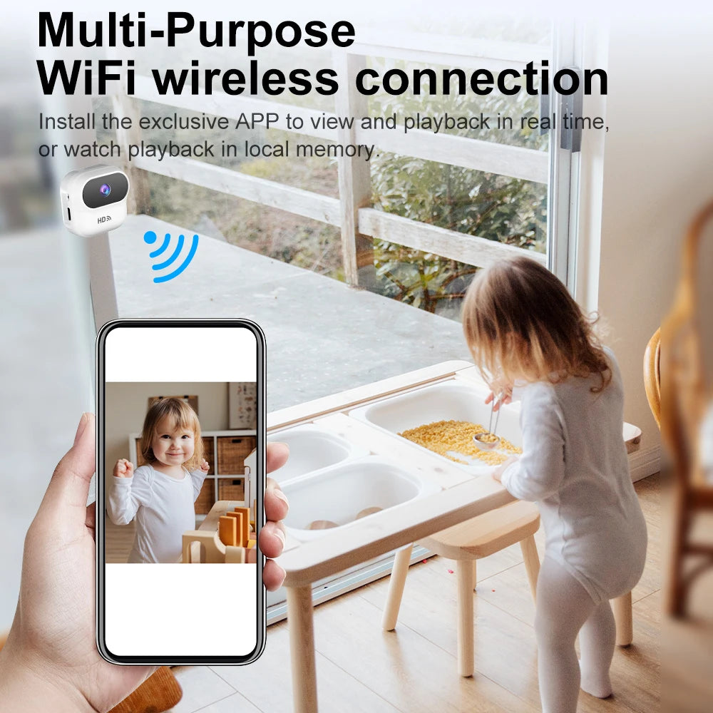 Ourlife  Mini Camera WiFi Smart Home Outdoor Security Camera Monitor Camcorders Video Surveillance Camera With Motion Tracking