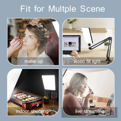 VitaHome™ LuminaPro Studio LED Light & Scissor Arm Stand