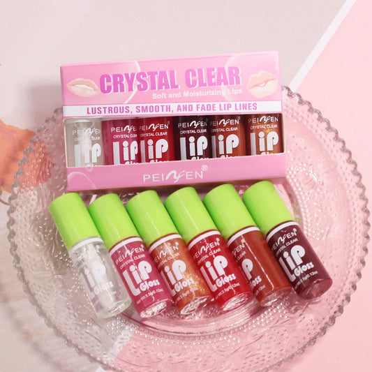 Glass Mirror Lip Gloss Set Hydrating Lightweight Lip Balm Glossy