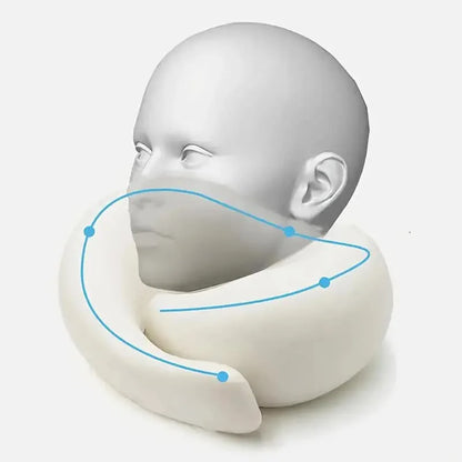 Travel Neck Pillow Memory Foam U-shaped Pillow Snail Style Travel Neck Support Portable Adjustable Soft Noon Break Sleep Pillows – Ansicht 2