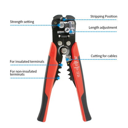 Professional Electrician Wire Pliers Cable Wire Stripper Cutter Crimper Automatic Crimping Stripping Tool – Ansicht 2