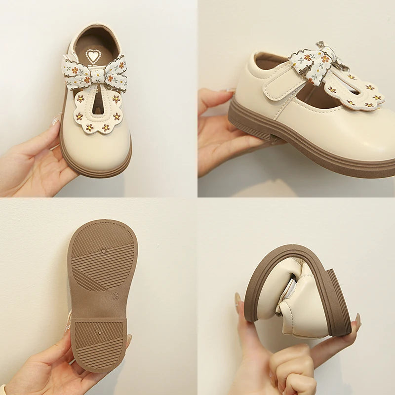 VitaHome™ BowDelight T-Strap Kids Oxford Shoes