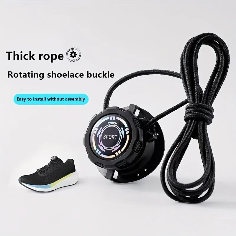 Upgraded No‑Tie Automatic Sneaker Laces Thick Rope Shoelaces with Swivel Metal Capsule Buckles Easy Installation – Ansicht 2