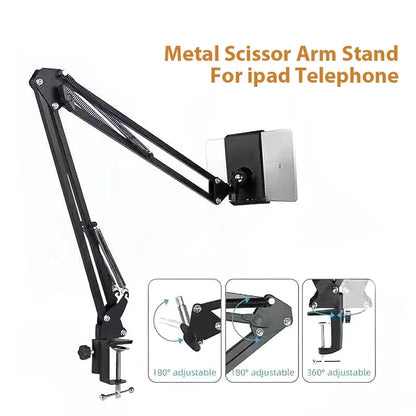 Tablet- und Handyhalter mit langem Arm aus Metall