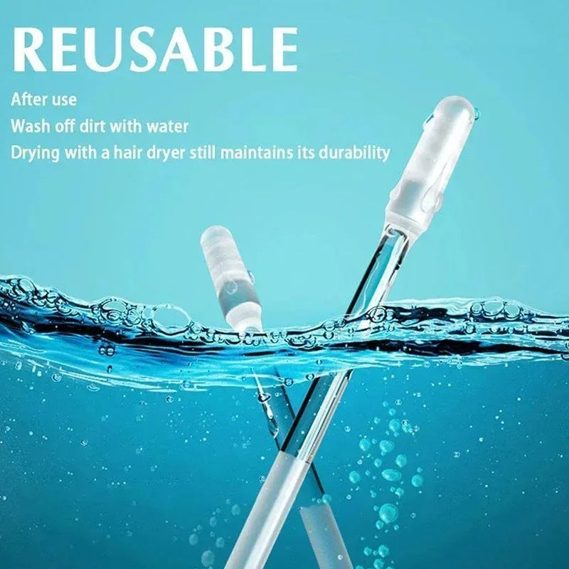 Reusable Gentle Silicone Earwax Removal Sticks (24pcs)