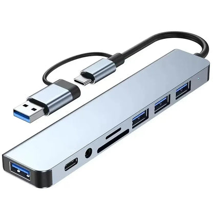 VitaHome™ Connect8 Pro 8-in-2 USB-C Hub & Docking Station