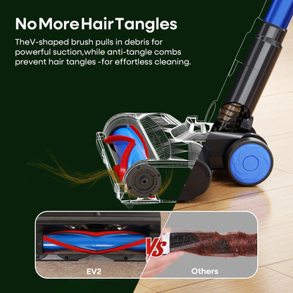 Erabros EV2 450W 55kpa Cordless Vacuum Cleaner High Suction Power Handheld Smart Home Cleaner Capacity LED Display Floor Carpet – Ansicht 5