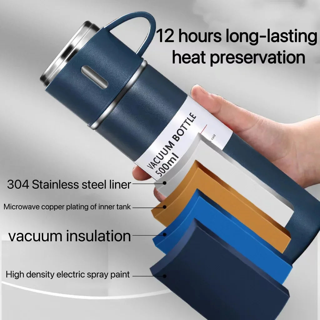 Thermoskanne aus Edelstahl im Geschenkset 500 ml – Ansicht 6