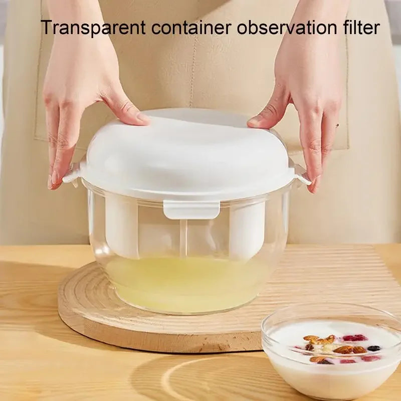 VitaHome™ PurePress Transparent Fridge Yogurt & Cheese Press