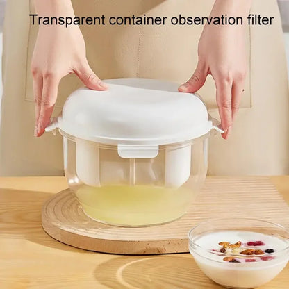 VitaHome™ PurePress Transparent Fridge Yogurt & Cheese Press