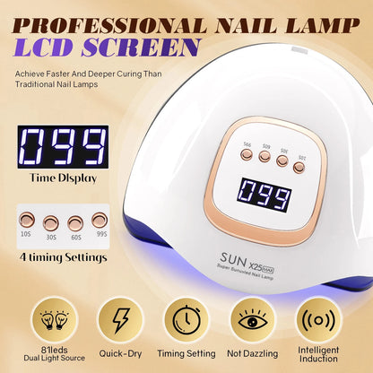 Nagellampe mit 81 LEDs, Sensor und 4 Timern – Ansicht 2