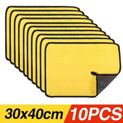 Car Wash Towels Cleaning Cloth Absorbent Dry Cloth General Purpose Microfiber Towel Thickened Yellow 30/40/60cm – Ansicht 11