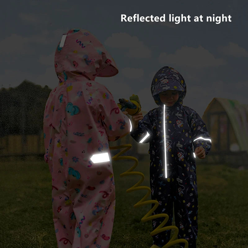 VitaHome™ DinoSplash Waterproof Kids Rain Jumpsuit