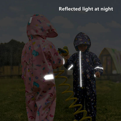 VitaHome™ DinoSplash Waterproof Kids Rain Jumpsuit