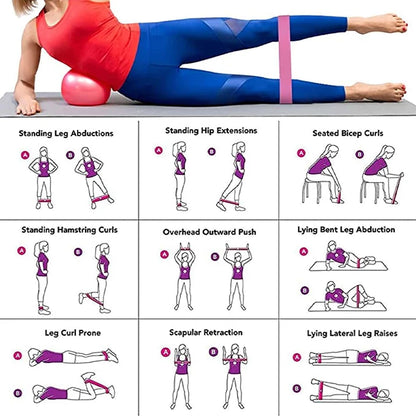VitaLINGPENG 5-Piece Latex Loop Resistance Bands Set