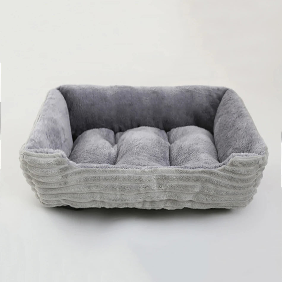 Hundebett aus Plüsch eckig – Ansicht 3