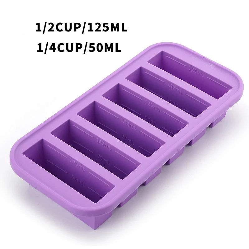 Gefrierform aus Silikon mit Deckel für Portionen – Ansicht 8