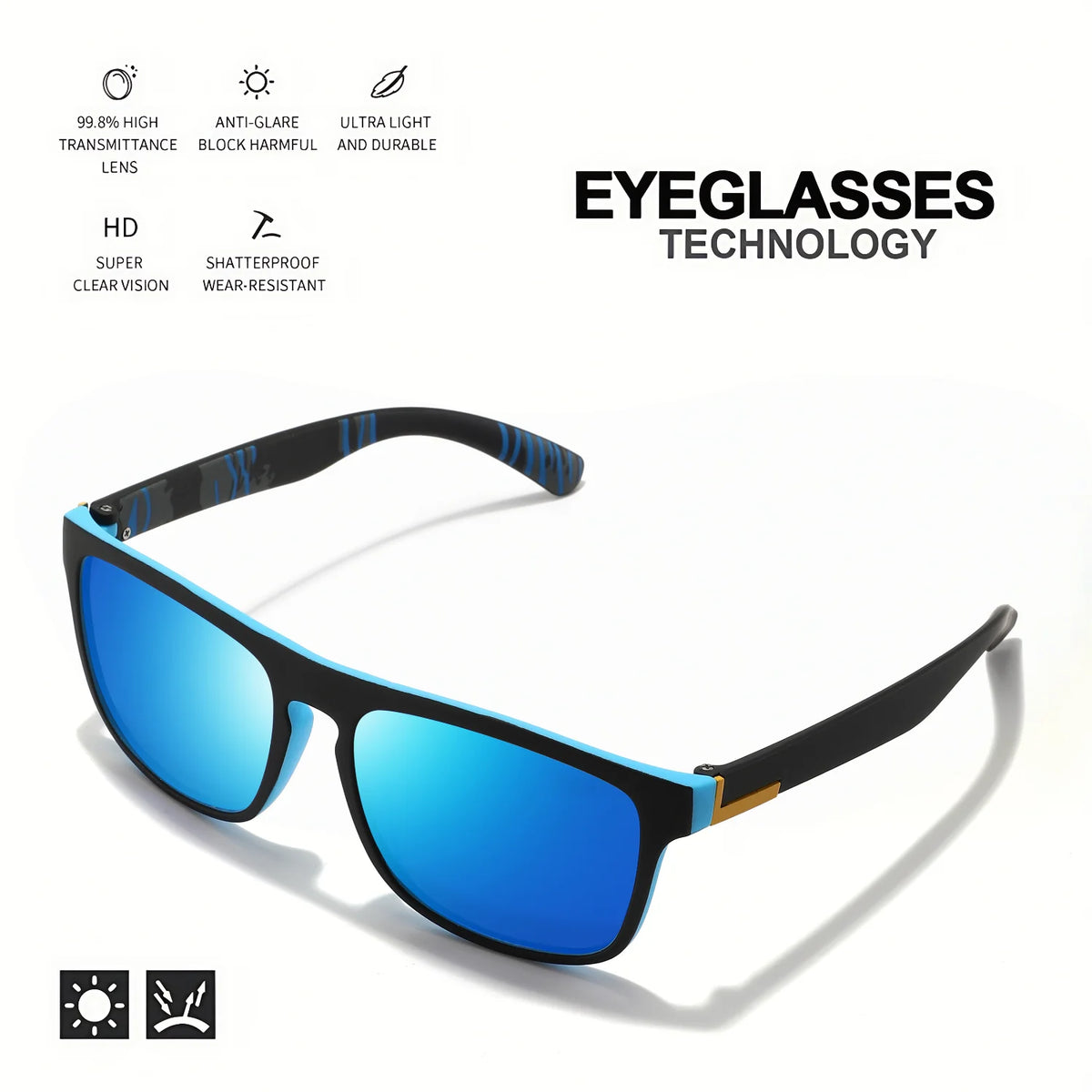 VitaCare™ ShadowShield Polarized Classic Square Sports Sunglasses