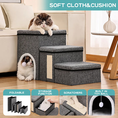 Hundetreppe 3 Stufen für Bett und Sofa faltbar – Ansicht 3