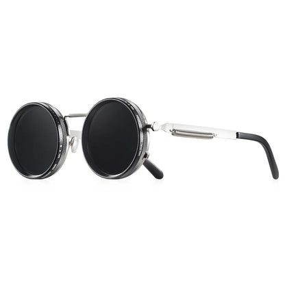 Vita Retro Punk Adjustable Polarized Round Sunglasses