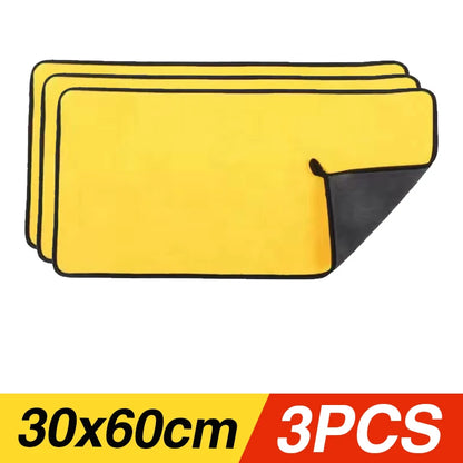 Car Wash Towels Cleaning Cloth Absorbent Dry Cloth General Purpose Microfiber Towel Thickened Yellow 30/40/60cm – Ansicht 14