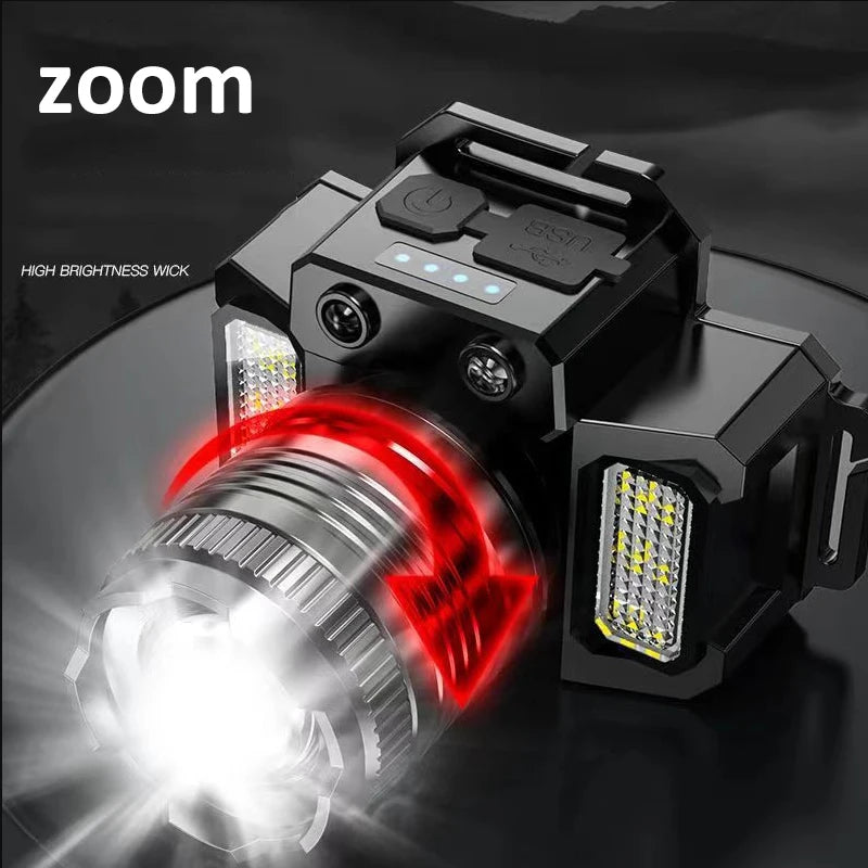 STARMAP LED Rechargeable Motion Sensor Outdoor Headlamp