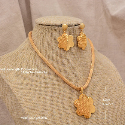 Schmuckset in Goldoptik mit Blütenmotiv – Ansicht 11