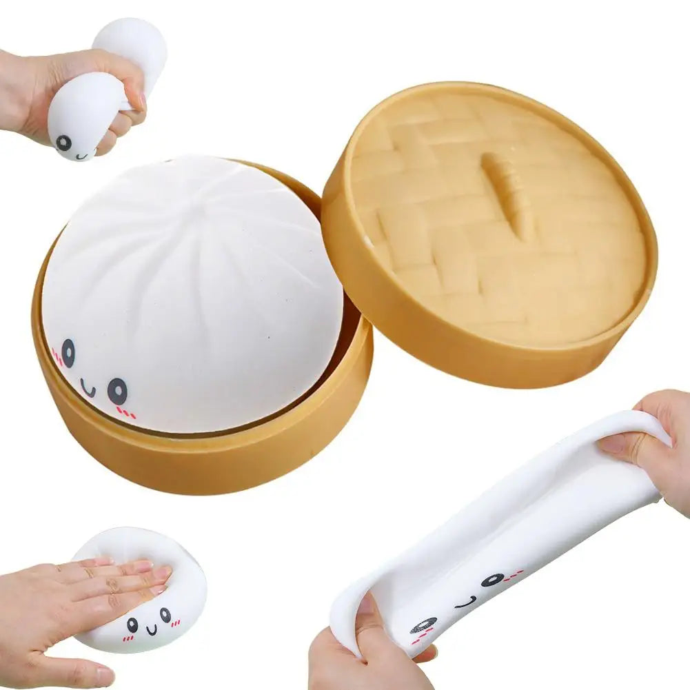 Vita Colorful Dumpling Squishy Fidget Toy with Steamer Box