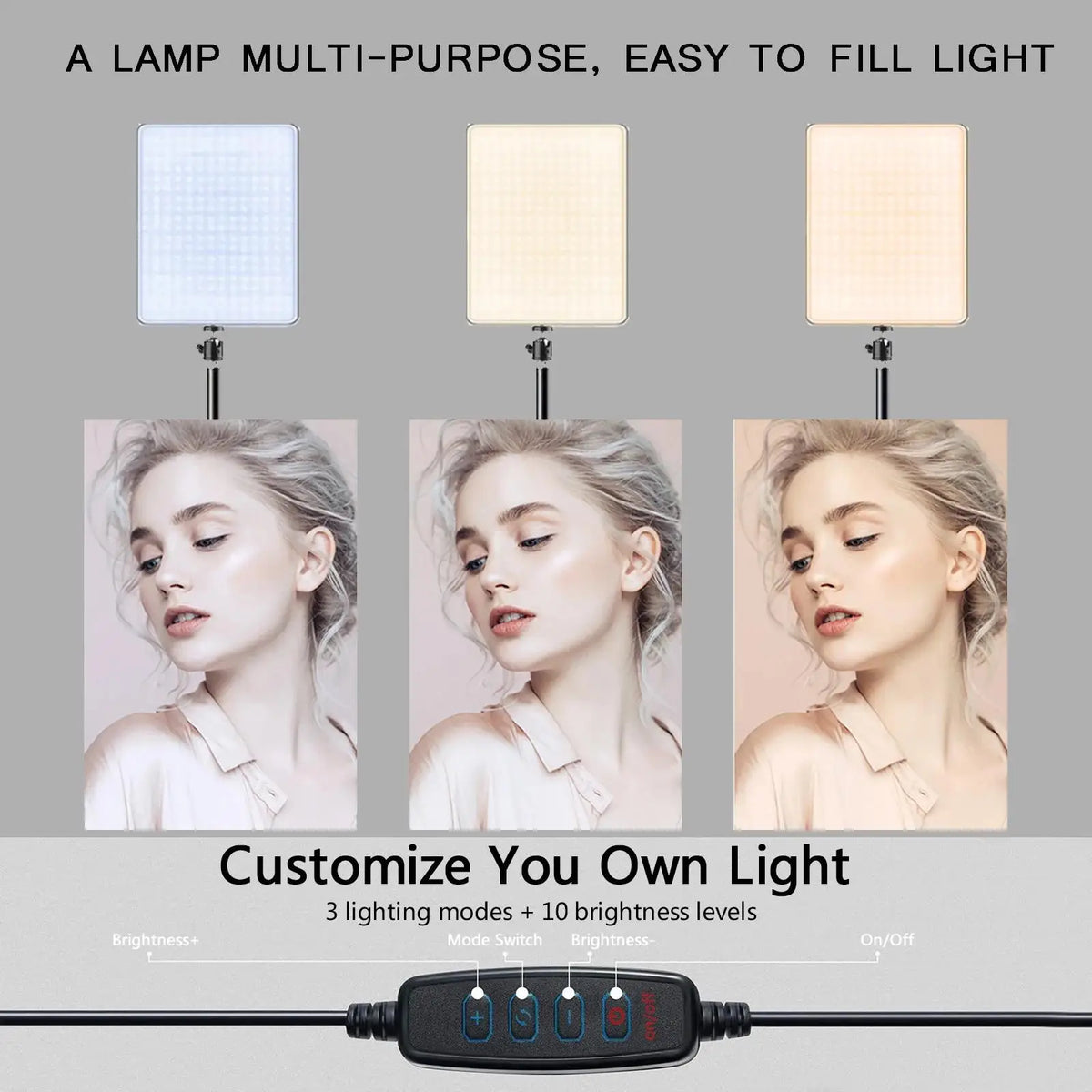 VitaHome™ LuminaPro Studio LED Light & Scissor Arm Stand