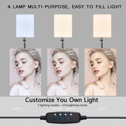 VitaHome™ LuminaPro Studio LED Light & Scissor Arm Stand