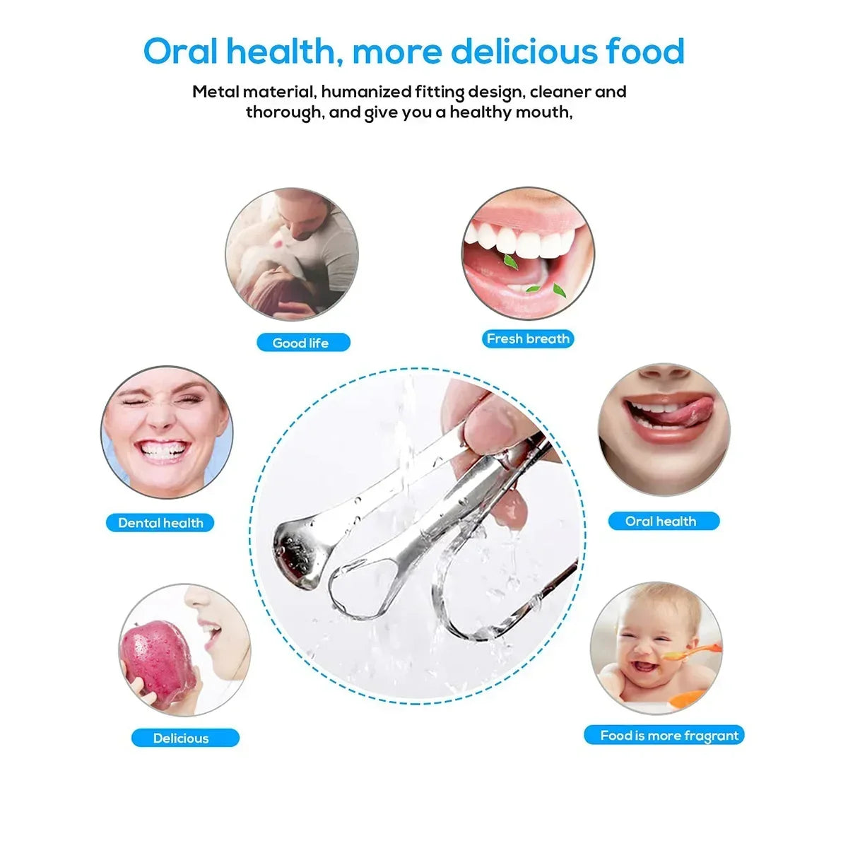 VitaCare™ PureBreath Medical-Grade Stainless Steel Tongue Scraper