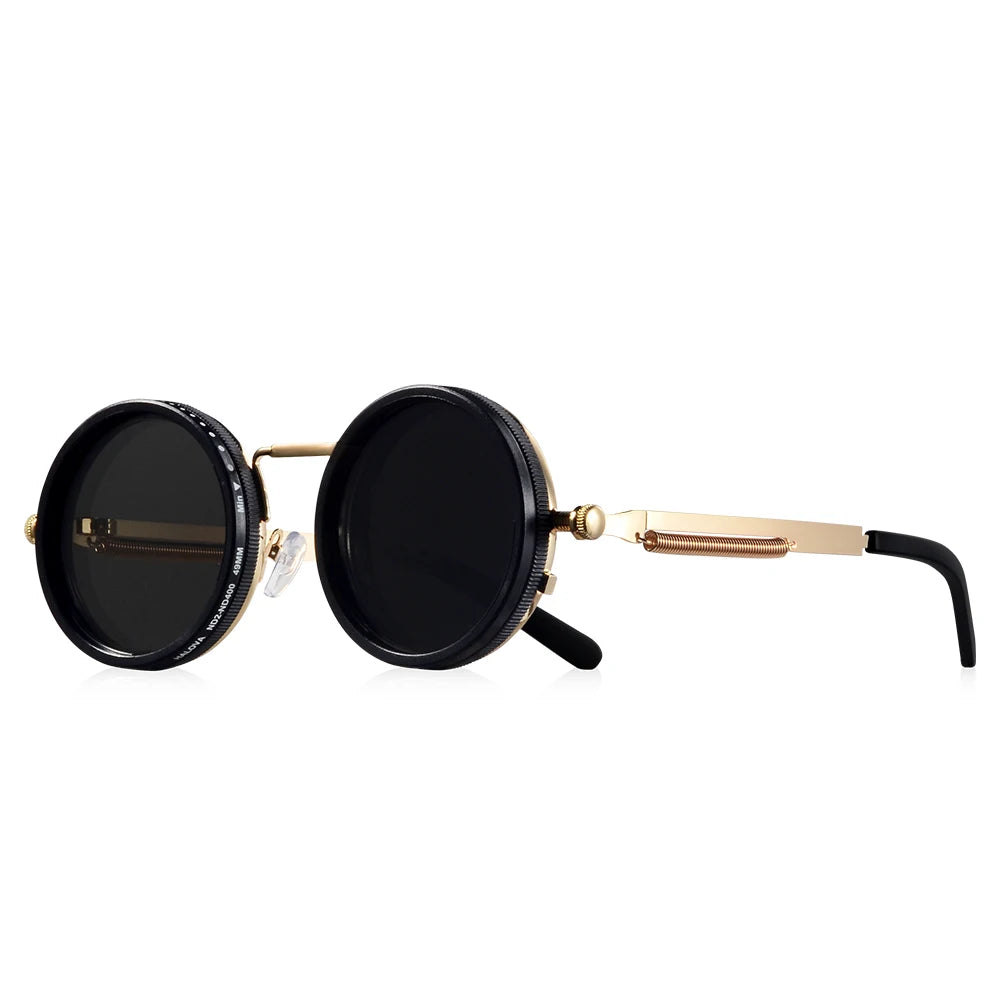 Vita Retro Punk Adjustable Polarized Round Sunglasses