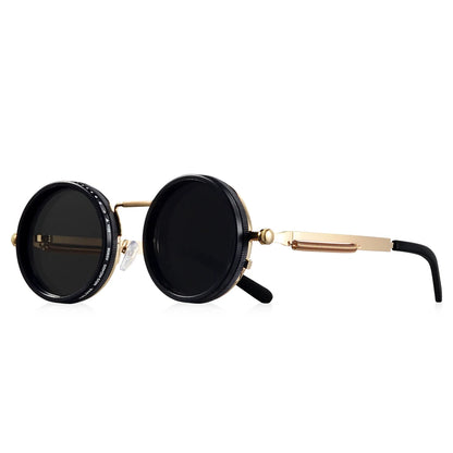 Vita Retro Punk Adjustable Polarized Round Sunglasses