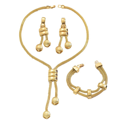 Schmuckset mit Quaste und langer Kette – Ansicht 5