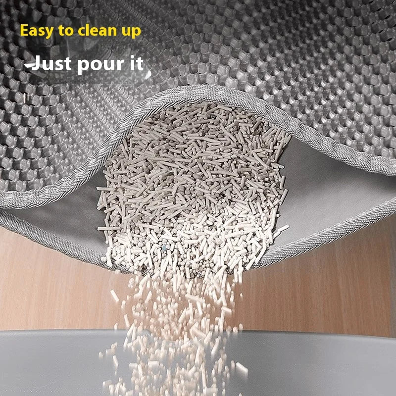 Extra Large Cat Litter Mat Heavy Duty Waterproof 2 Layer Non Slip Washable Pet Floor Protector Litter Box Sand Stopper – Ansicht 4