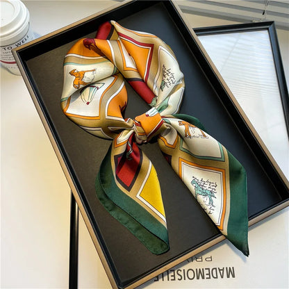 Luxury Satin Square Scarf (70x70 cm) – Versatile Fashion Accessory