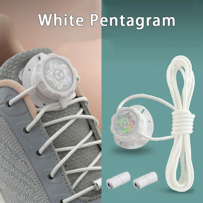 Upgraded No‑Tie Automatic Sneaker Laces Thick Rope Shoelaces with Swivel Metal Capsule Buckles Easy Installation – Ansicht 10