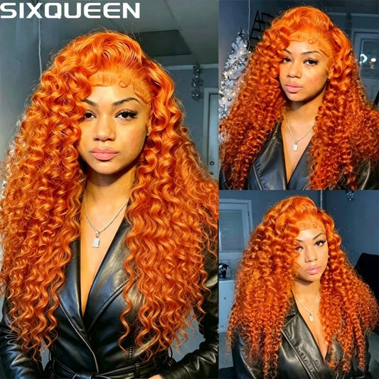 Vital™ Orange Ginger 30" Deep Wave 13x6 HD Lace Wig | 220% Density