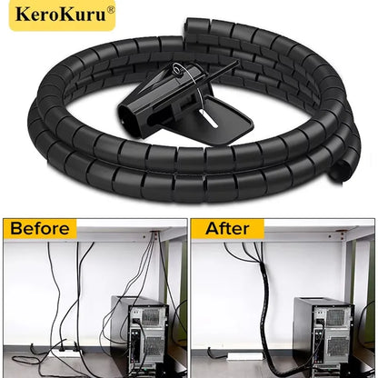 VitaHome™ CordWrap Flexible Spiral Cable Management Tube (2M)