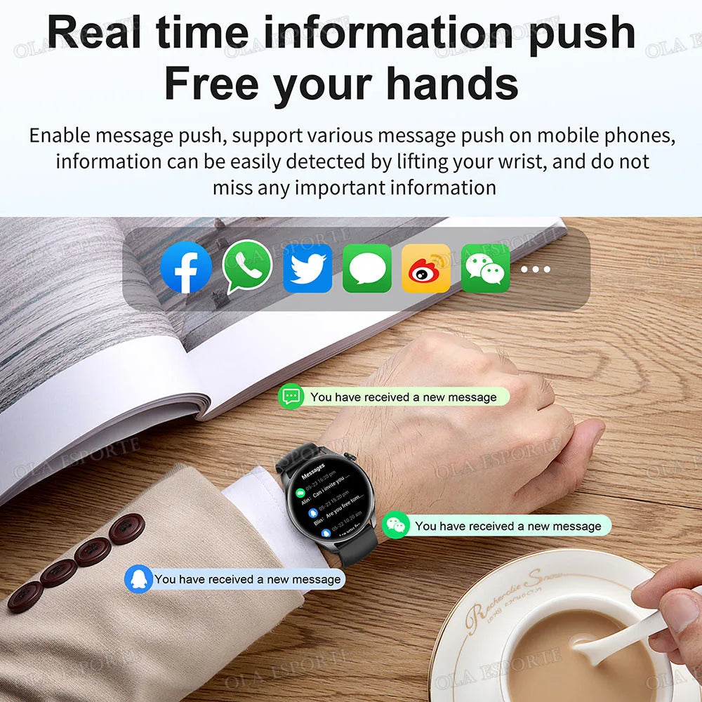 Smartwatch mit Bluetooth-Anruf für Damen und Herren – Ansicht 4