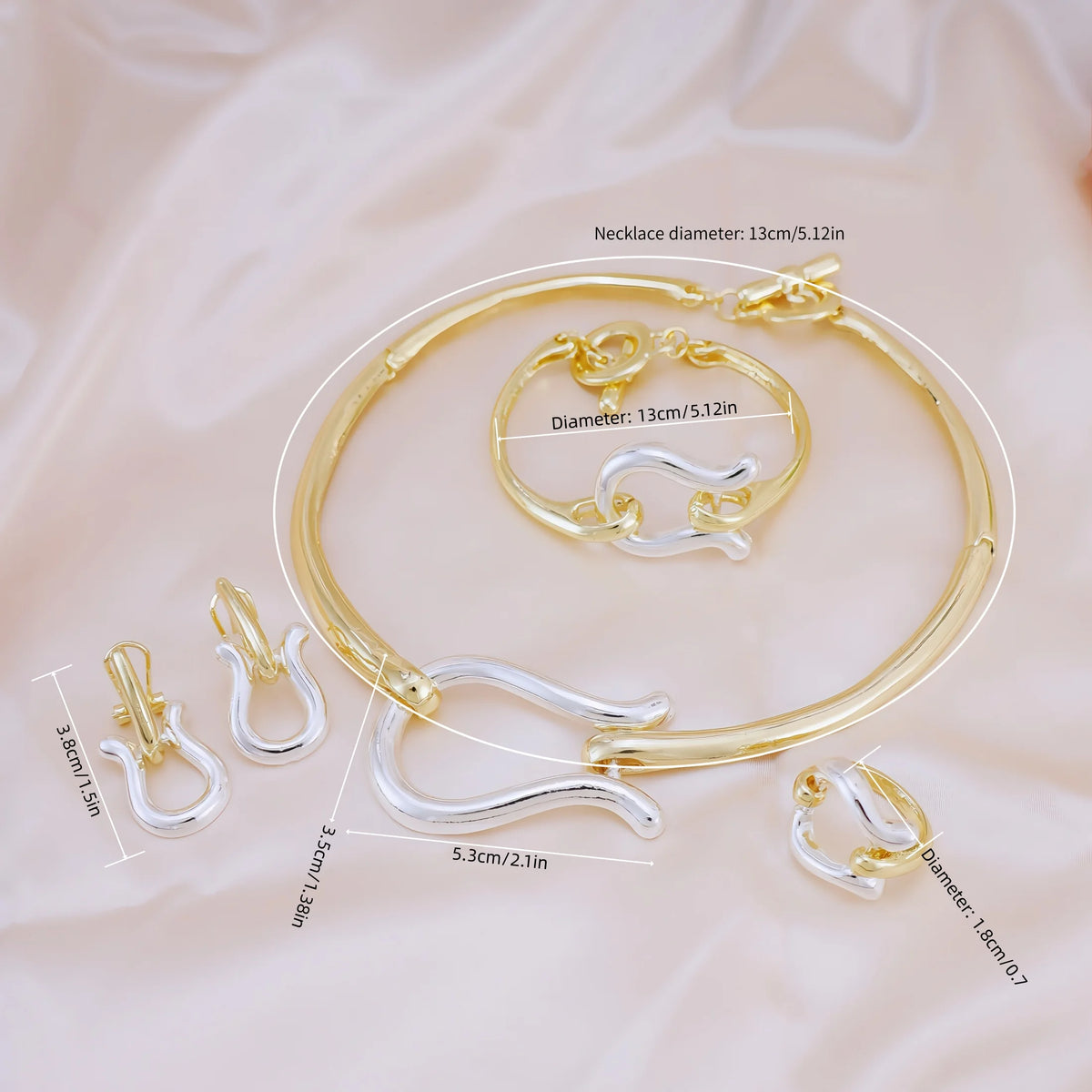 Schmuckset in Goldoptik – Ansicht 5