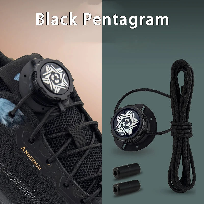 Upgraded No‑Tie Automatic Sneaker Laces Thick Rope Shoelaces with Swivel Metal Capsule Buckles Easy Installation – Ansicht 15