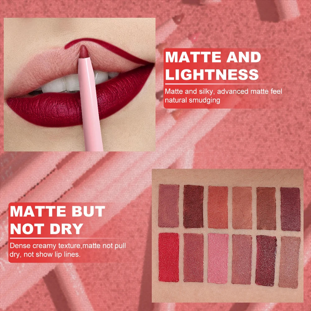 Vital™ Lipliner wasserdicht matt 6er-Set – Ansicht 4