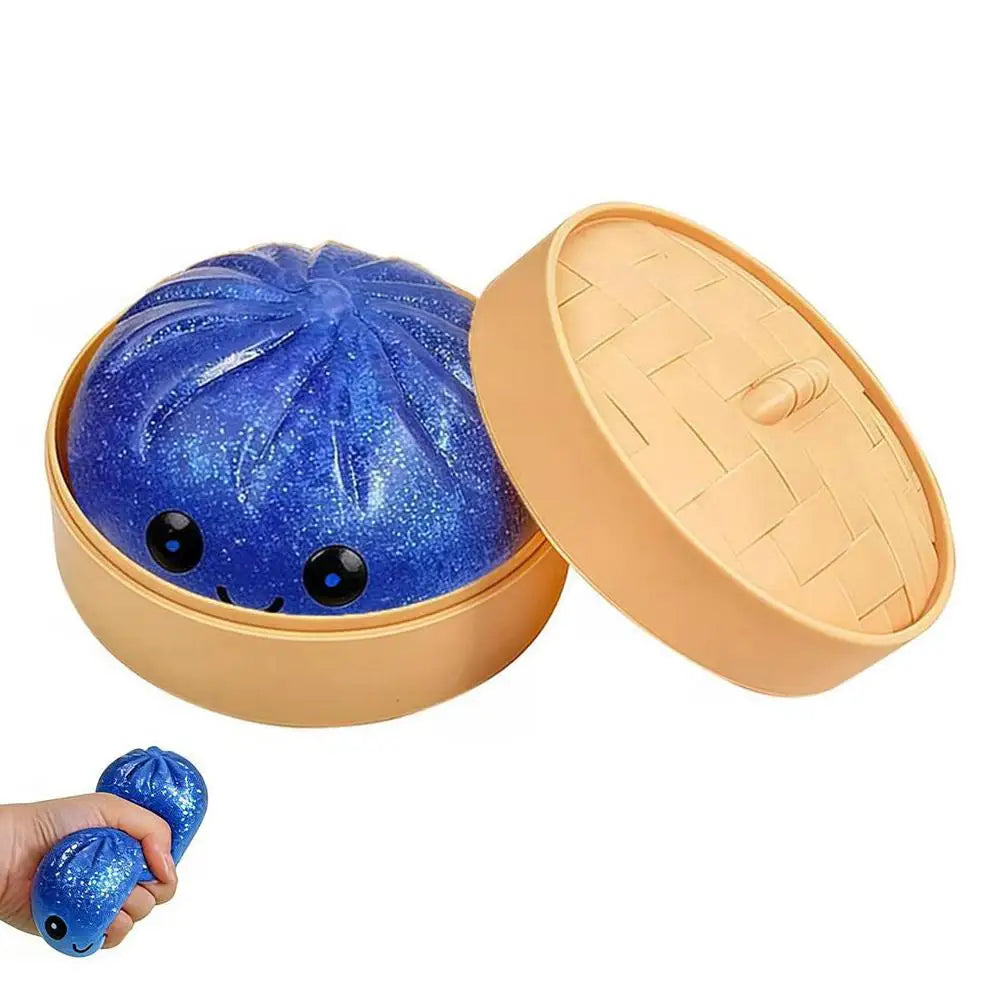 Vita Colorful Dumpling Squishy Fidget Toy with Steamer Box
